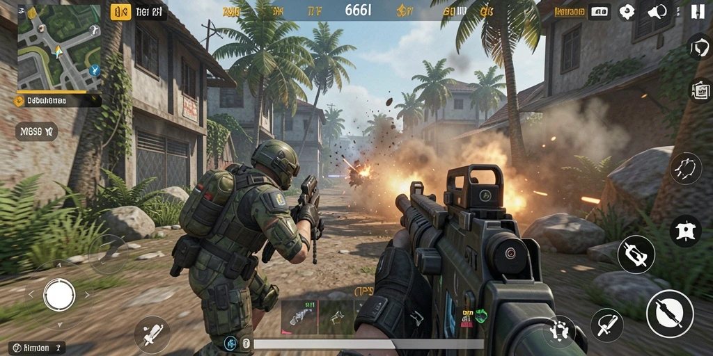 Screenshot utama 666I menampilkan aksi seru permainan TPS.